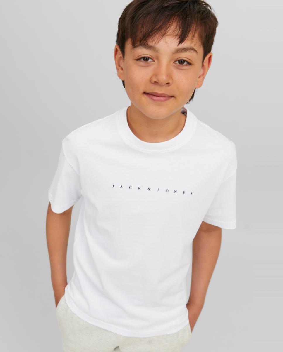 T-shirt de Manga Curta com Estampado à Frente Jack & Jones Branco-8