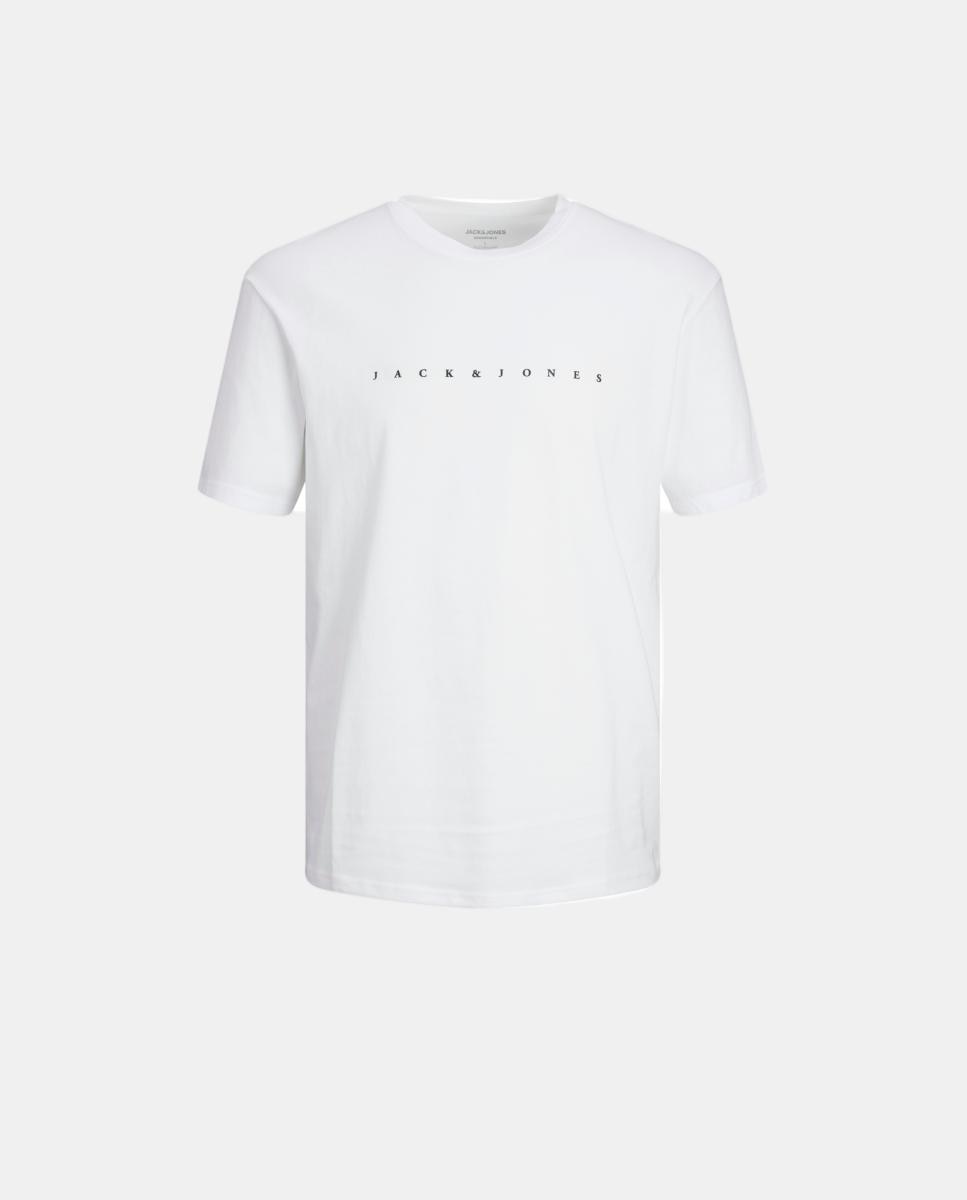 T-shirt de Manga Curta com Estampado à Frente Jack & Jones Branco-9