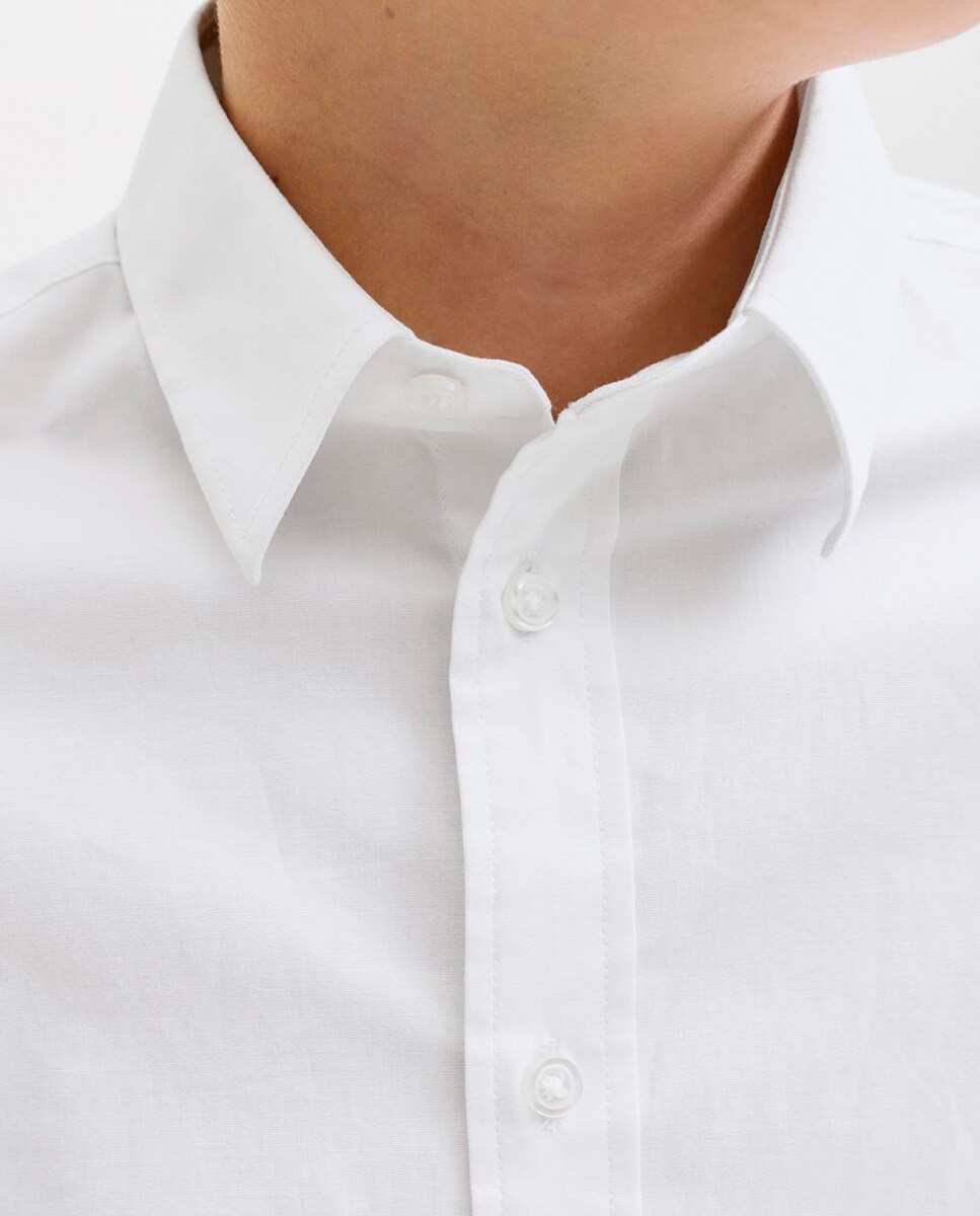 Camisa Formal de Criança Branco-5