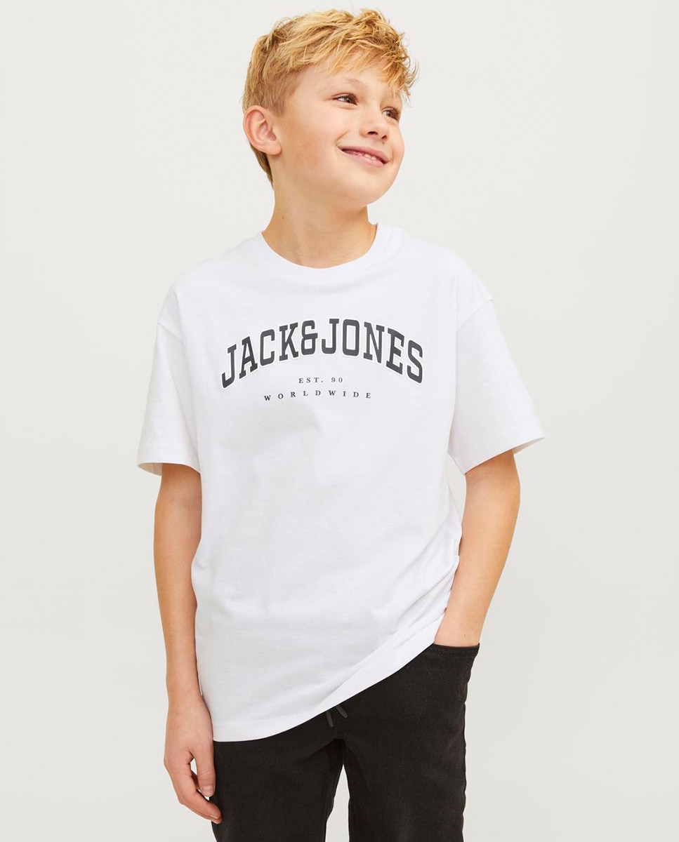 Camiseta manga corta de niño - Jack & Jones - Blanco Blanco-1