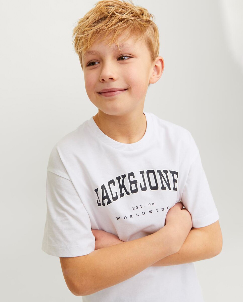 Camiseta manga corta de niño - Jack & Jones - Blanco Blanco-3