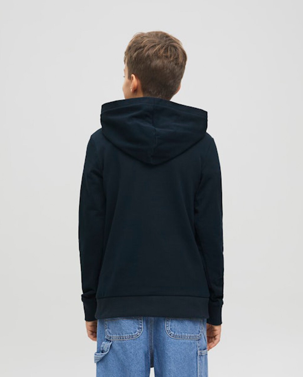 Sweatshirt com Capuz com Logótipo à Frente Jack & Jones Azul-claro-2