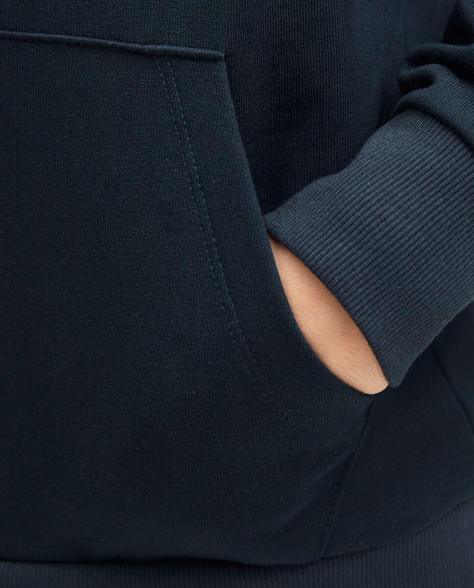 Sweatshirt com Capuz com Logótipo à Frente Jack & Jones Azul-claro-4