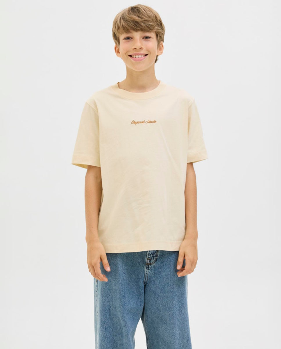 T-shirt Lisa com Manga Curta Branco-1