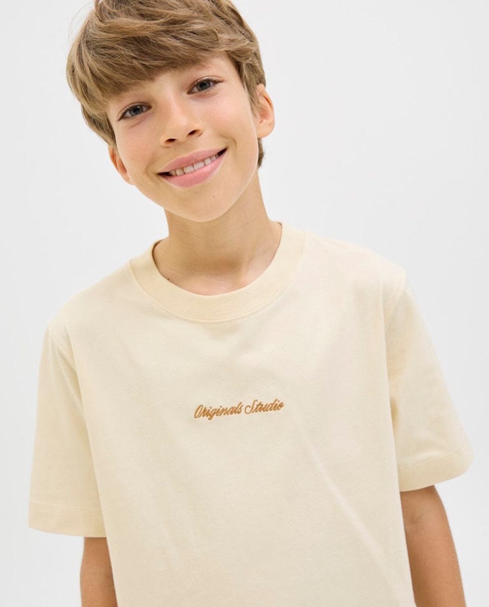 T-shirt Lisa com Manga Curta Branco-4
