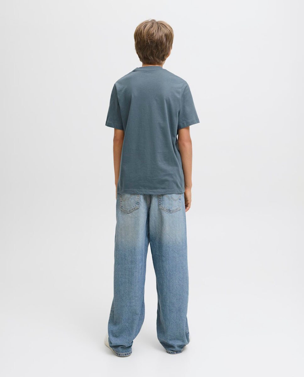 T-shirt de Manga Curta Azul-2