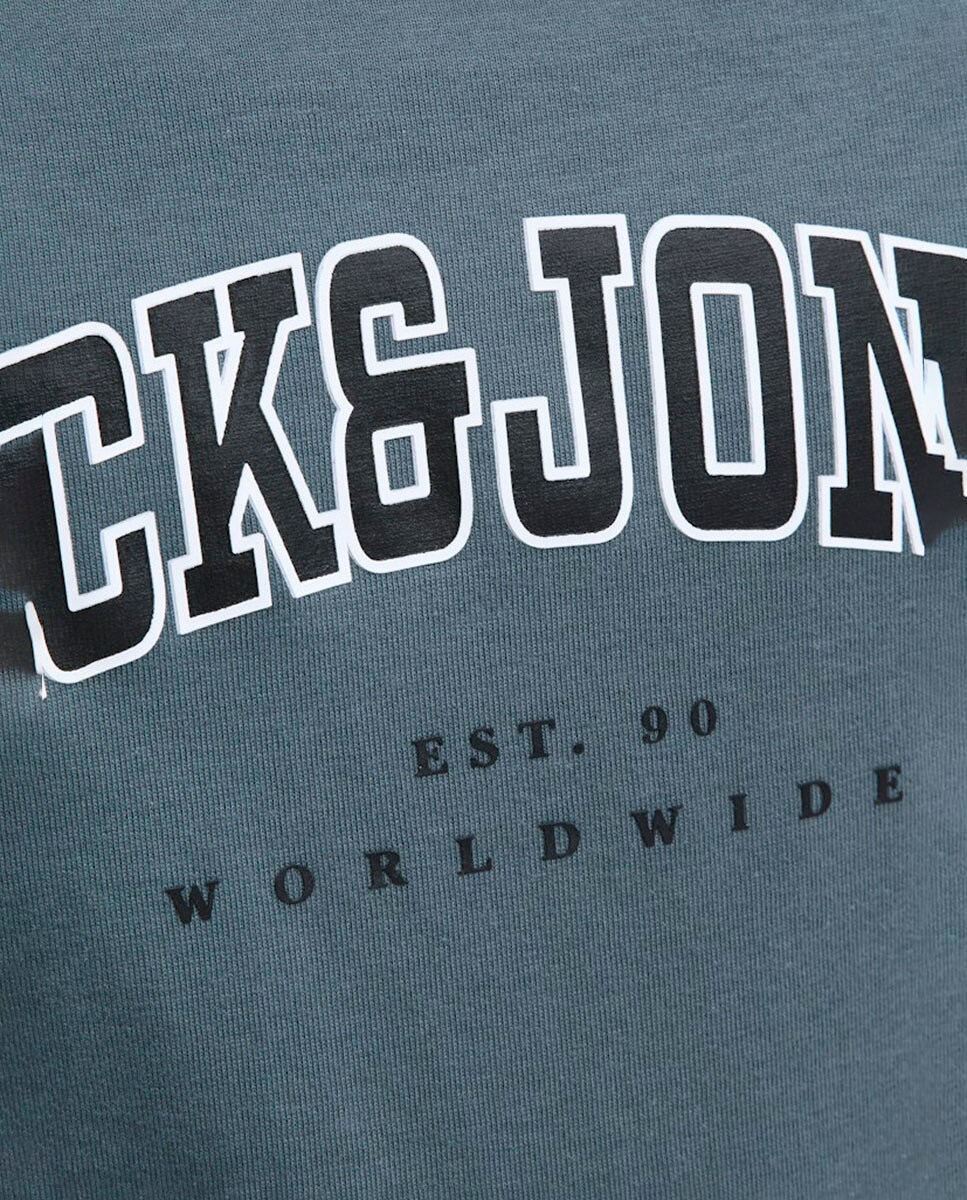 T-shirt de Manga Curta Azul-5