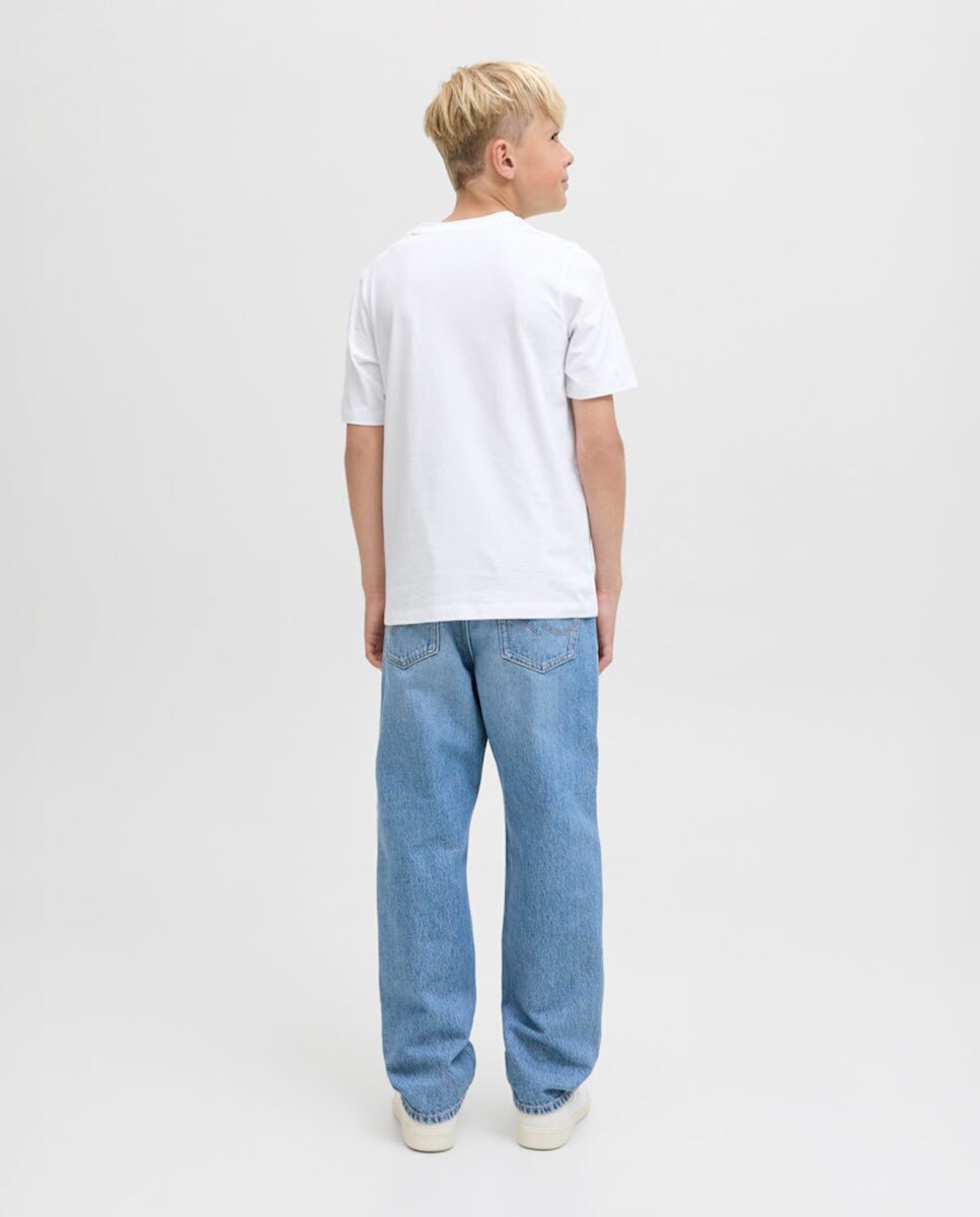Camiseta manga corta de niño con print frontal - Jack & Jones - Blanco Blanco-4