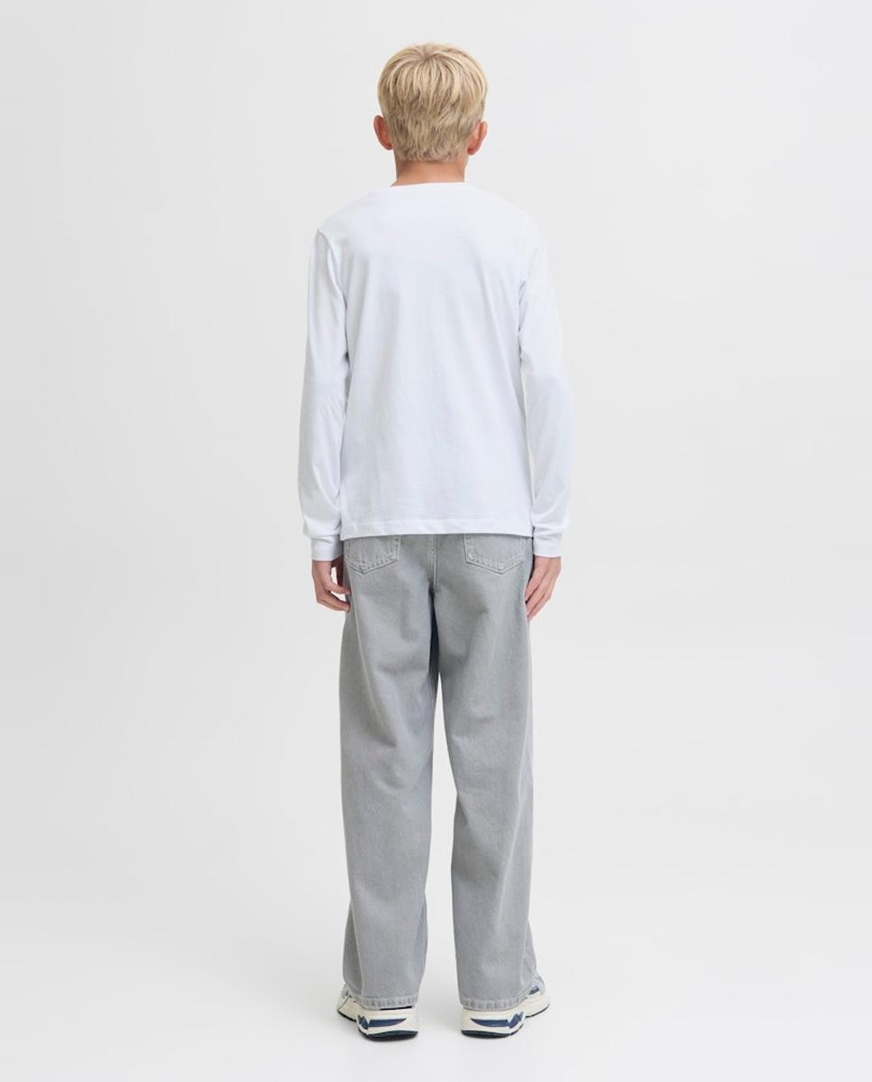 Camisola de Manga Comprida com Estampado à Frente Branco-2