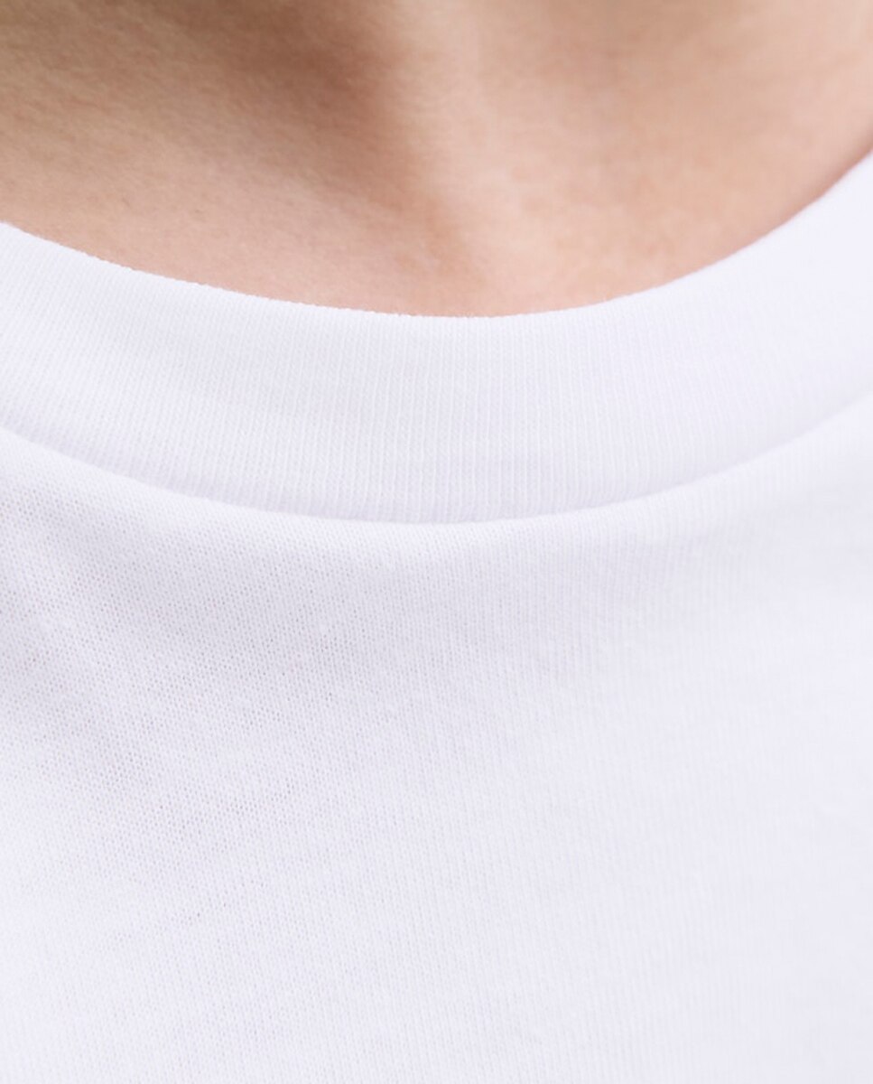 T-shirt de Manga Curta com Estampado à Frente Jack & Jones Branco-4