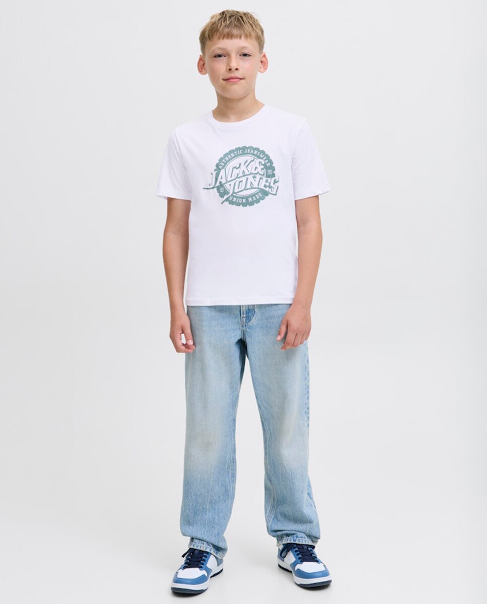 T-shirt de Manga Curta com Estampado à Frente Jack & Jones Branco-6