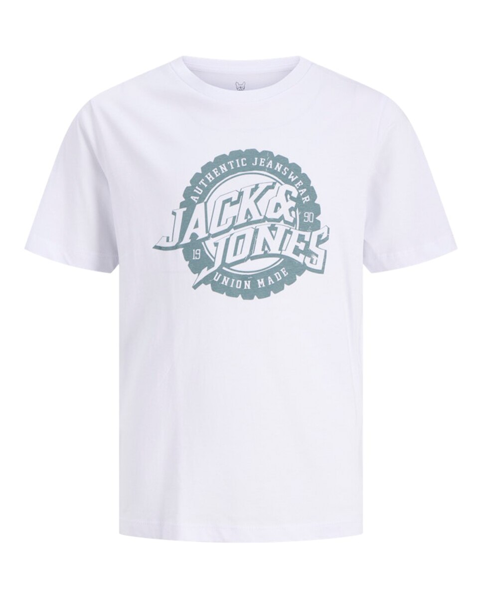 T-shirt de Manga Curta com Estampado à Frente Jack & Jones Branco-7