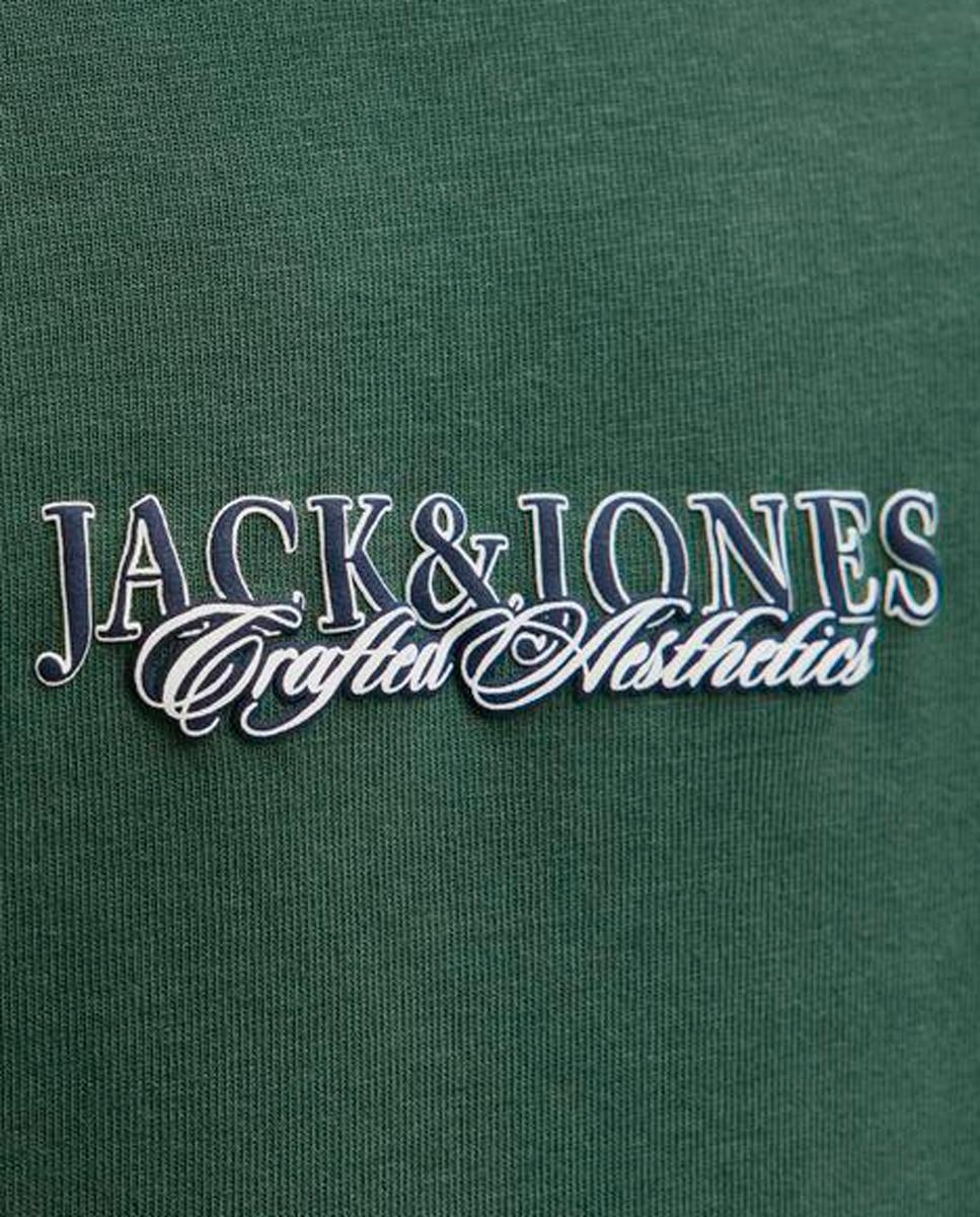 Camisola de Manga Comprida com Estampado à Frente Jack & Jones Verde-5