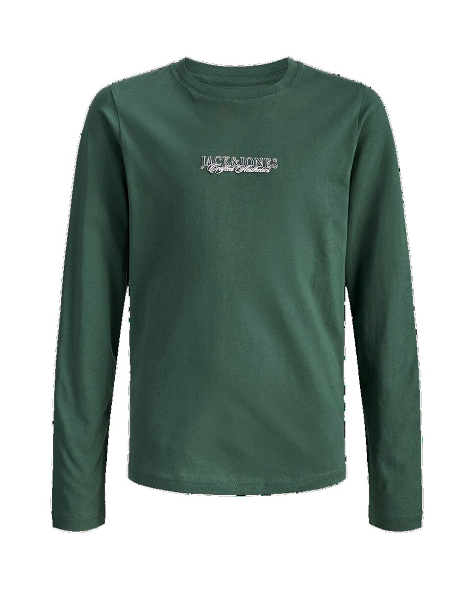 Camisola de Manga Comprida com Estampado à Frente Jack & Jones Verde-7