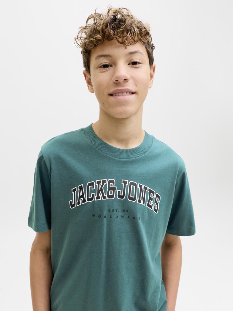 T-shirt de Manga Curta Jack & Jones Verde-escuro-3