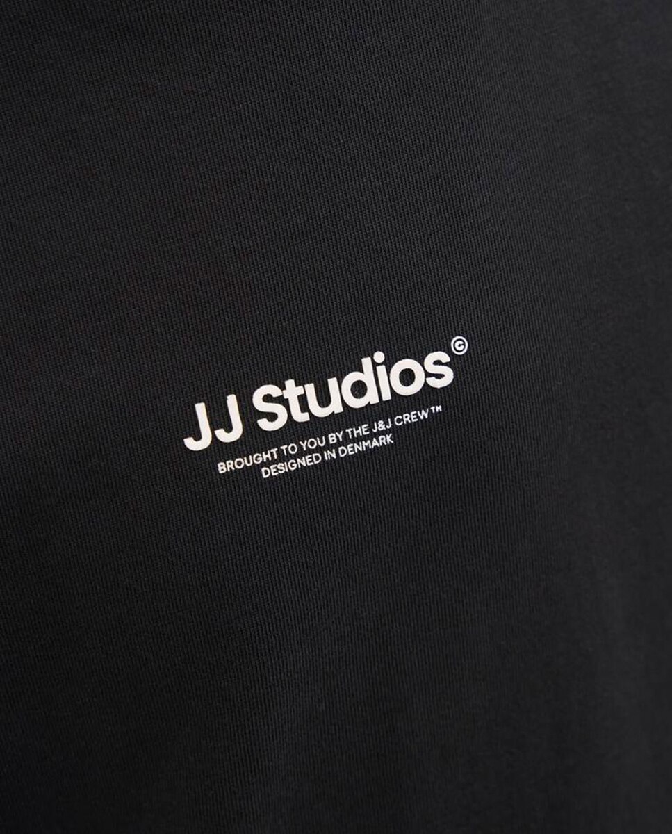 Camiseta de niño manga corta con print frontal pequeño - Jack & Jones - Negro Negro-5