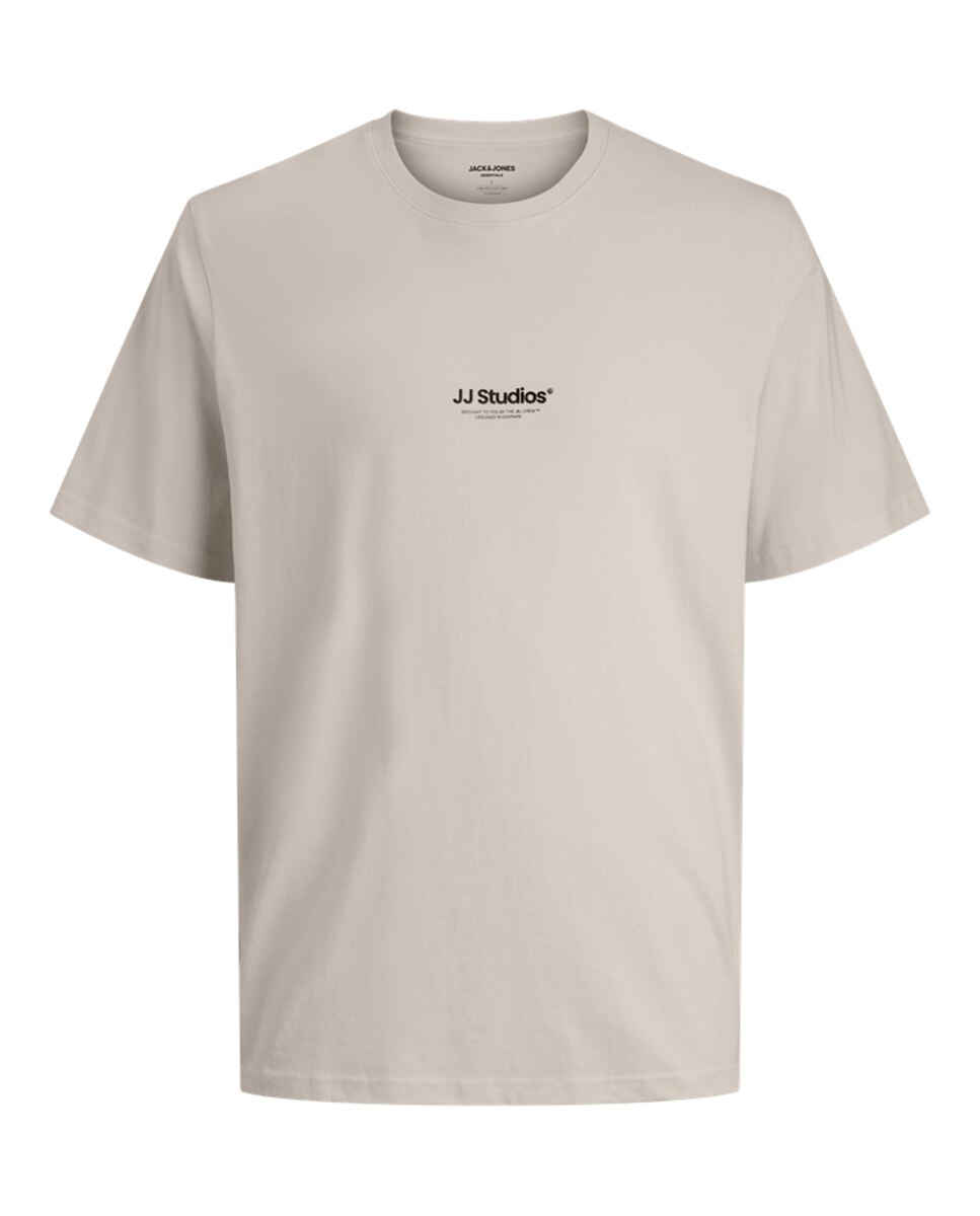 Camiseta de niño manga corta con print frontal pequeño - Jack & Jones - Crema Crema-7