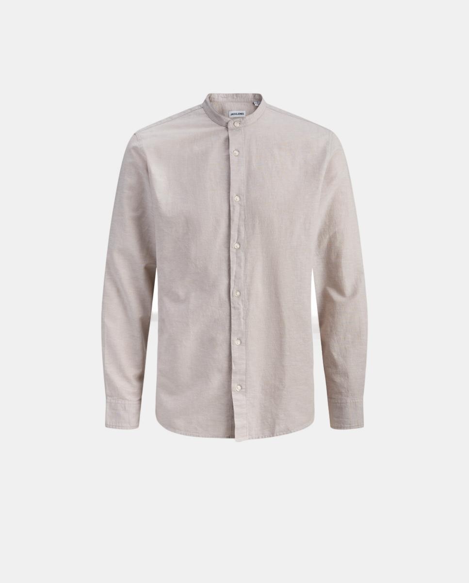 Imagem 0 de Camisa de Linho com Manga Curta e Gola à Padre