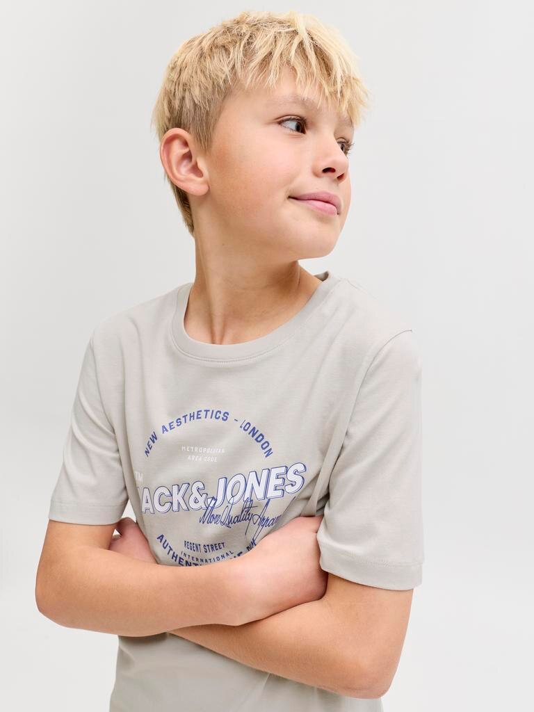 Camiseta de niño manga corta con print frontal - Jack & Jones - Crema Crema-3