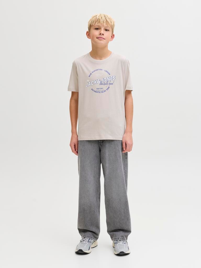 Camiseta de niño manga corta con print frontal - Jack & Jones - Crema Crema-6