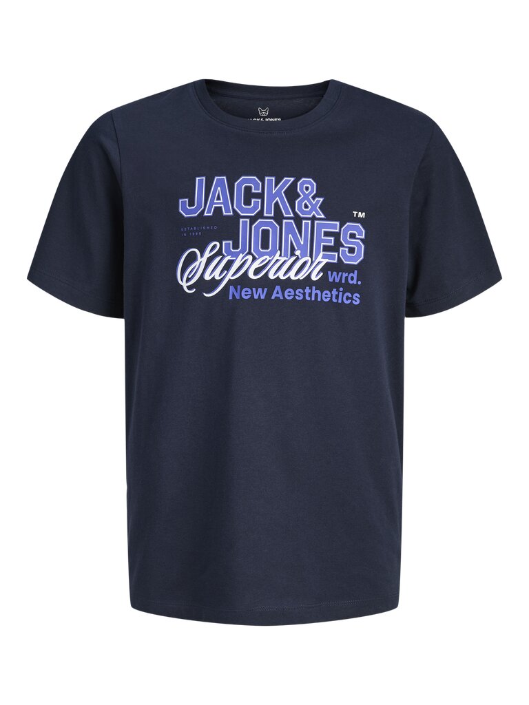 T-shirt de Manga Curta com Estampado à Frente Jack & Jones Azul-marinho-7