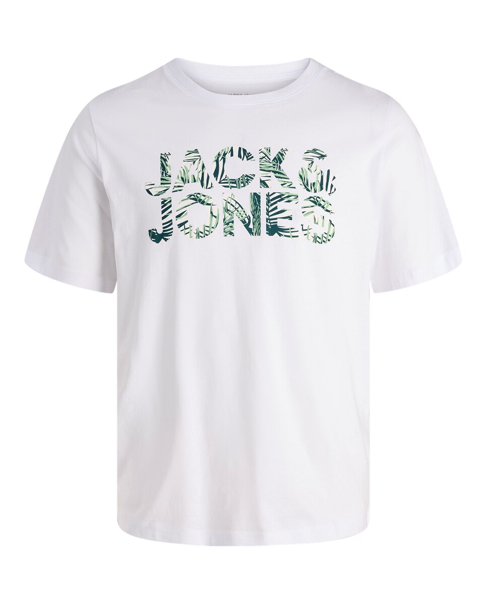 T-shirt de Manga Curta com Estampado à Frente Jack & Jones Branco-5