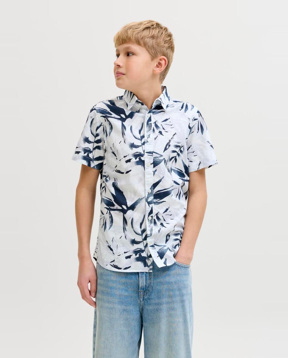 Camisa estampada de niño manga corta - Jack & Jones - Blanco Blanco-1