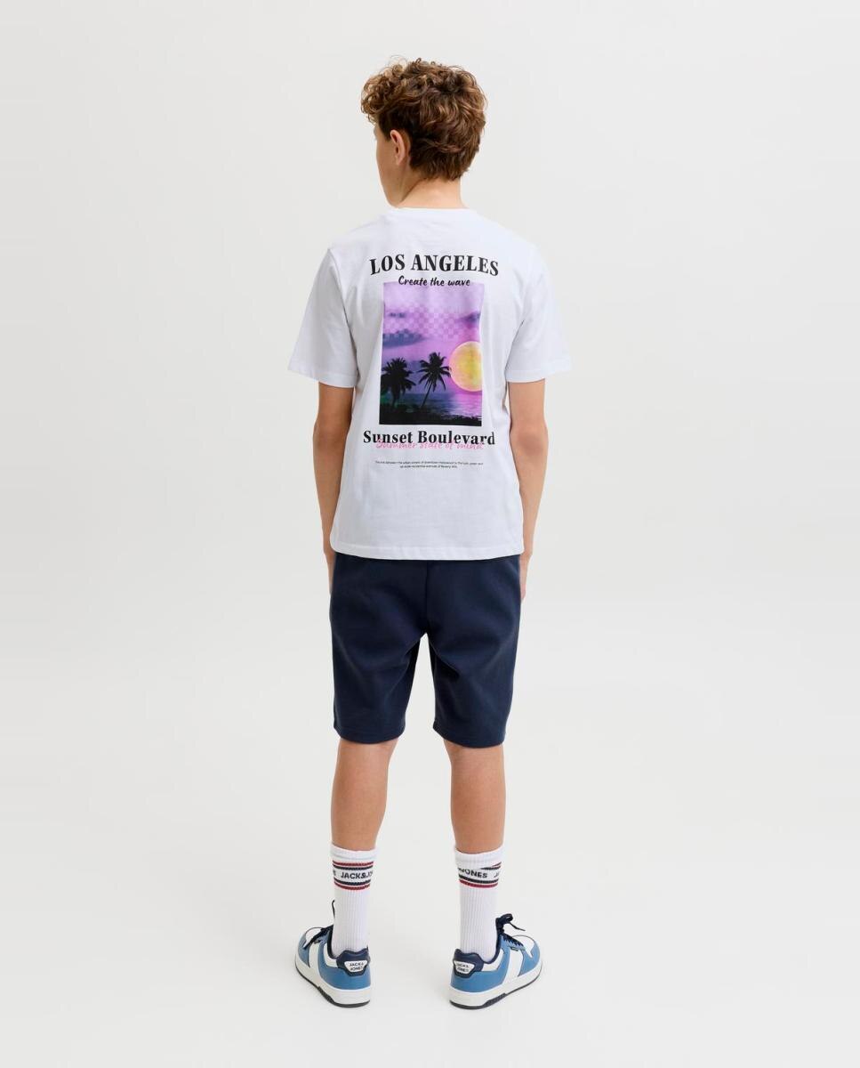 Camiseta de niño manga corta con back print - Jack & Jones - Blanco Blanco-2