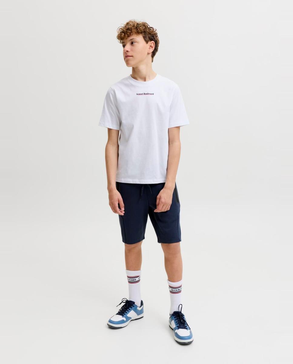 Camiseta de niño manga corta con back print - Jack & Jones - Blanco Blanco-4