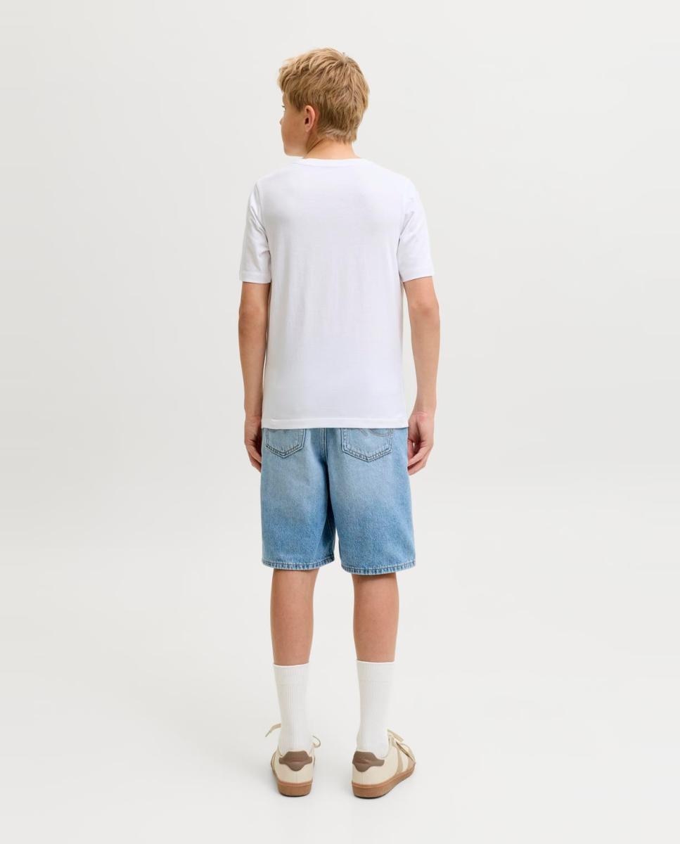 Camiseta de niño manga corta con print frontal - Jack & Jones - Blanco Blanco-2