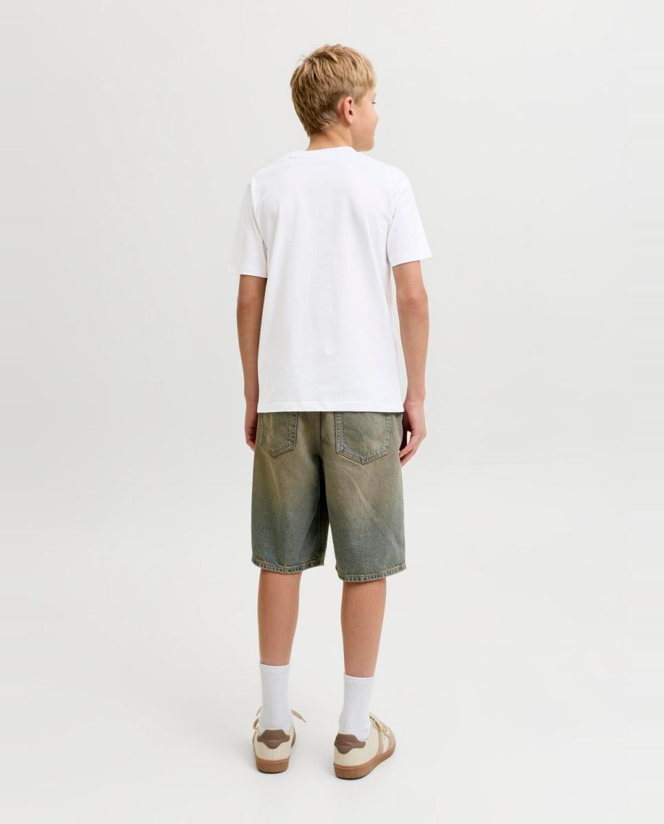 T-shirt de Manga Curta com Estampado à Frente Jack & Jones Branco-2
