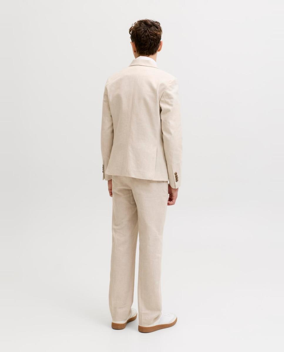 Blazer de Linho Liso Jack & Jones Bege-2