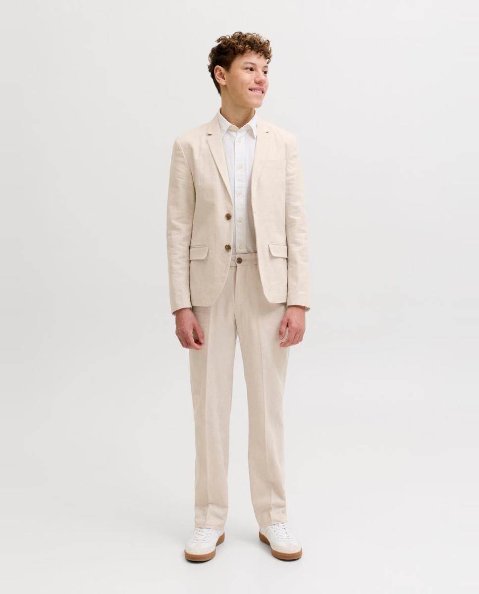 Blazer de Linho Liso Jack & Jones Bege-6