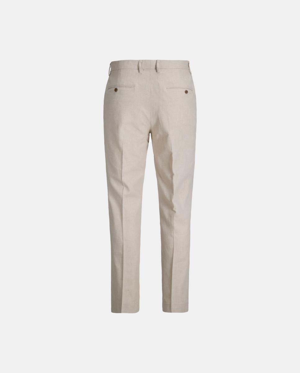 Calças de Fato de Linho Jack & Jones Bege-7
