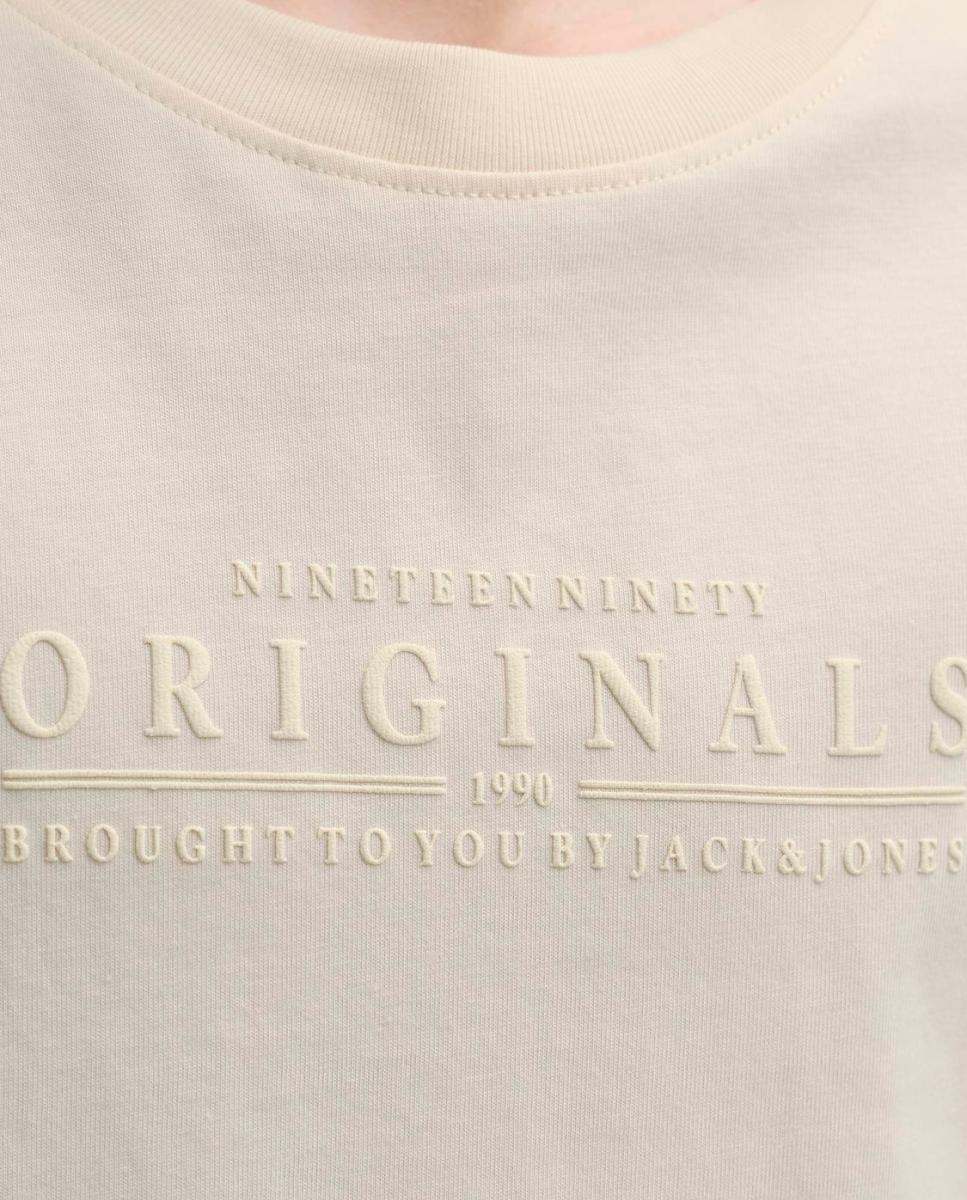 Camiseta de niño manga corta con print frontal - Jack & Jones - Blanco Blanco-4