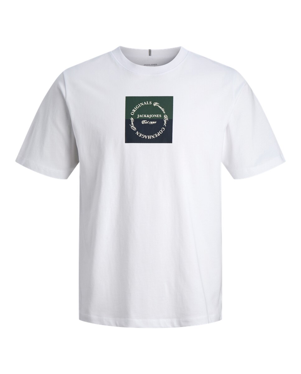 Camiseta de niño manga corta con print frontal - Jack & Jones - Blanco Blanco-7