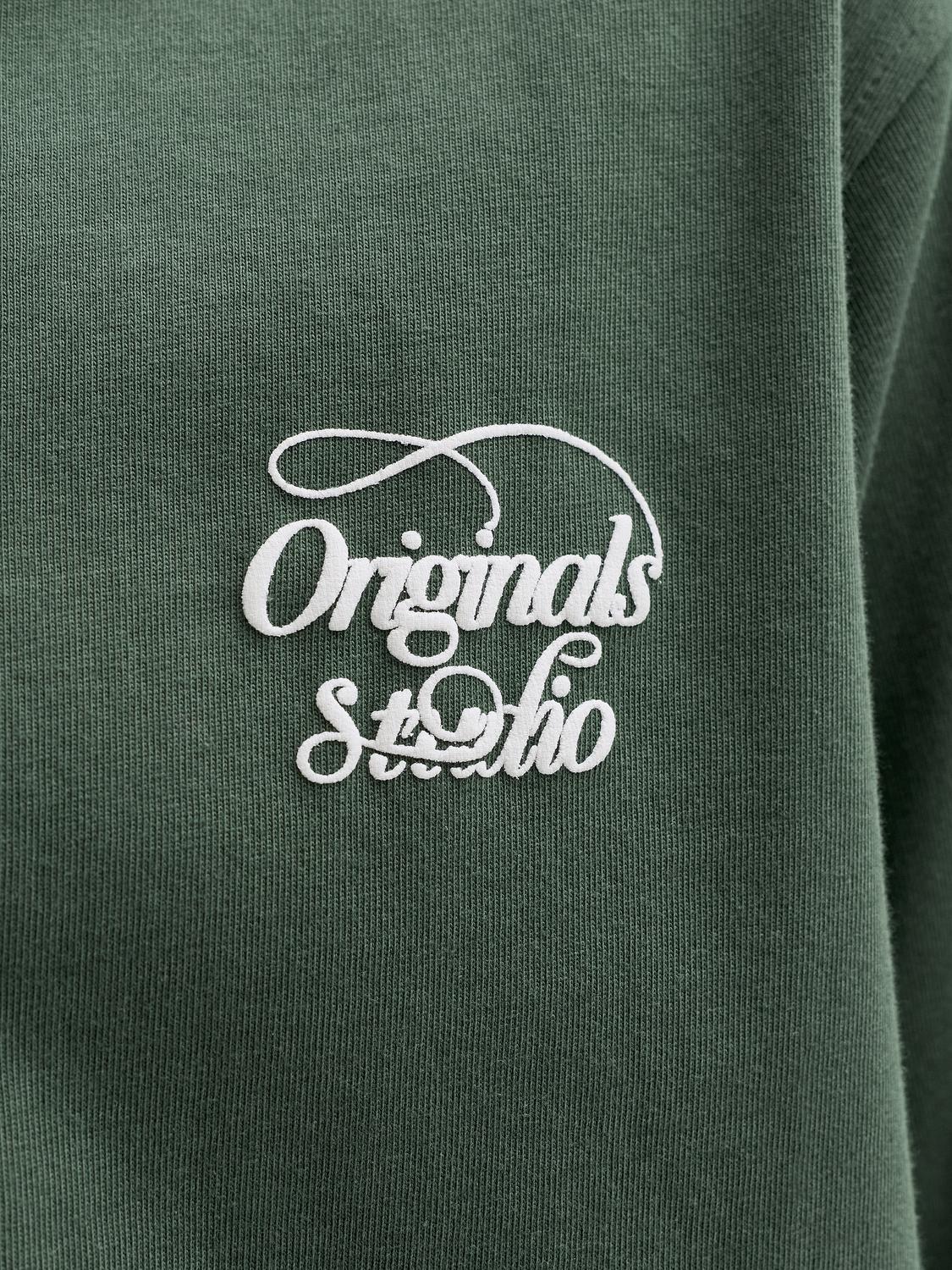 T-shirt de Manga Curta com Back Print Verde-4