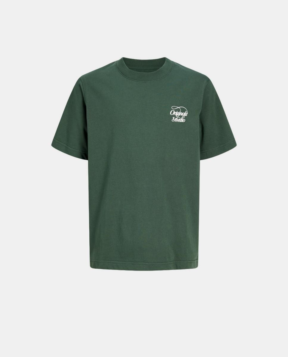 T-shirt de Manga Curta com Back Print Verde-5