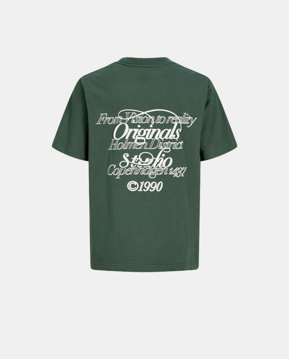 T-shirt de Manga Curta com Back Print Verde-6
