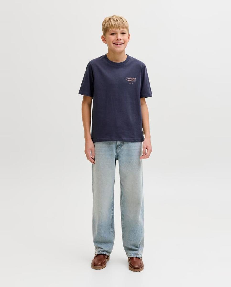 T-shirt de Manga Curta com Back Print Jack & Jones Cinzento-escuro-6