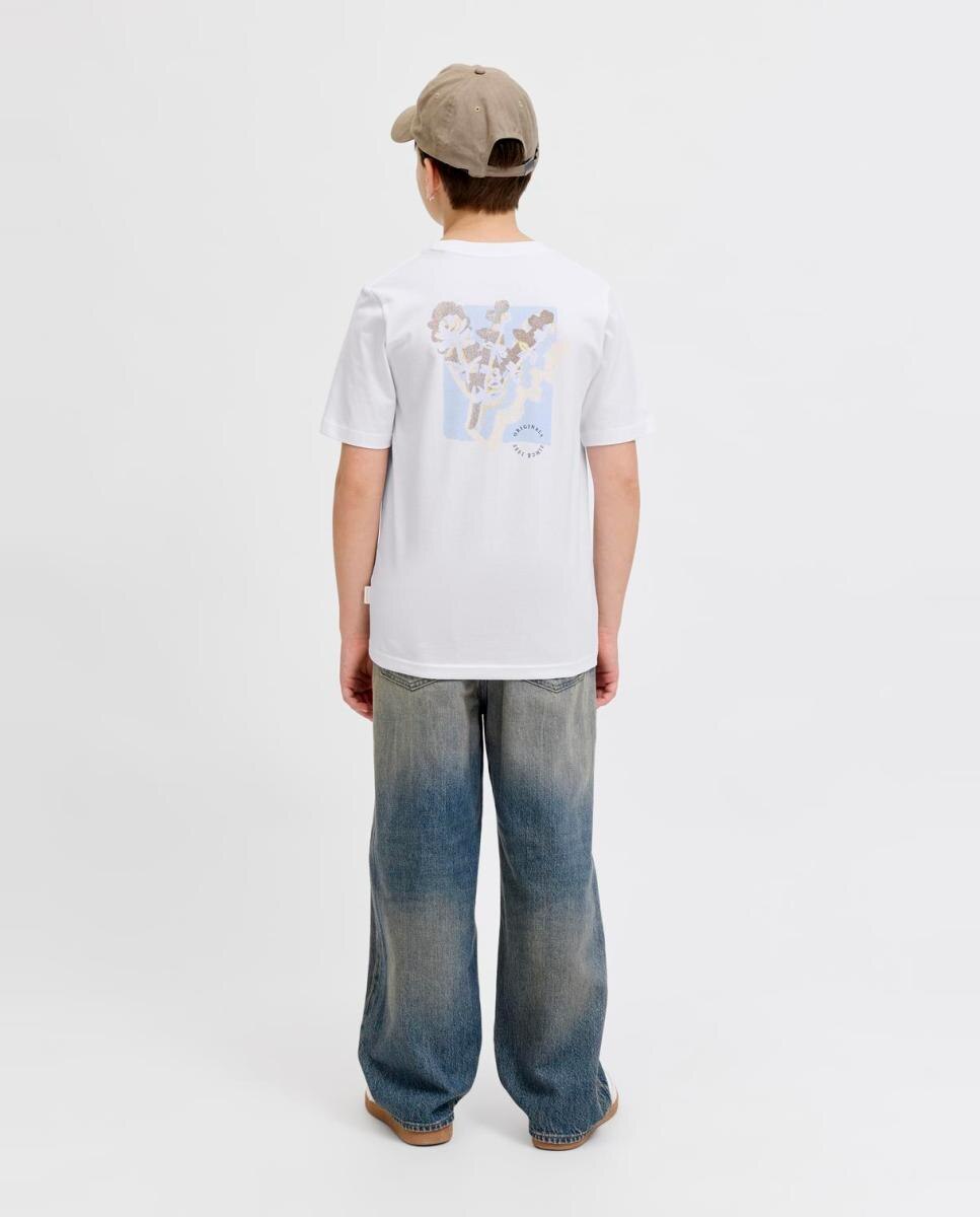 Camiseta de niño manga corta con back print - Jack & Jones - Blanco Blanco-2