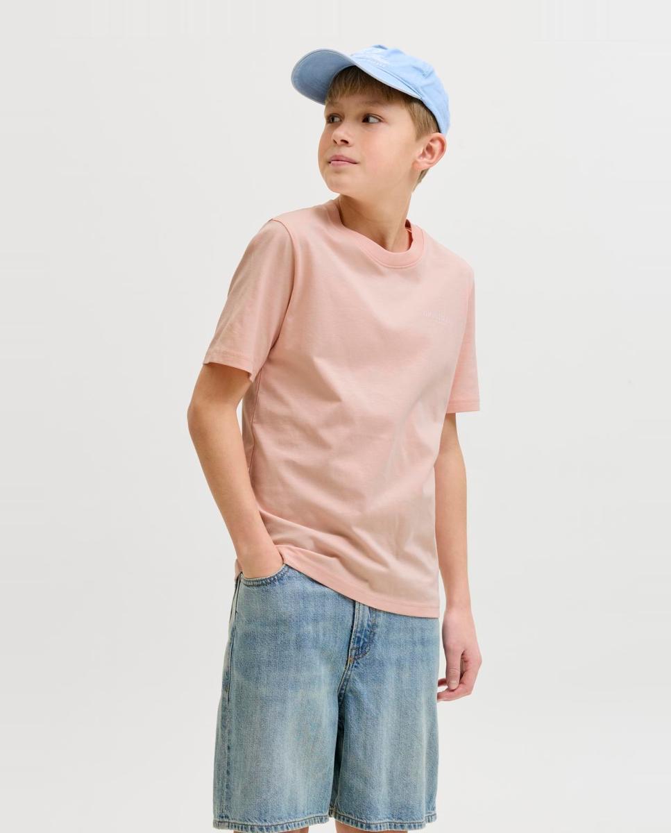 T-shirt de Manga Curta com Back Print Rosa-1