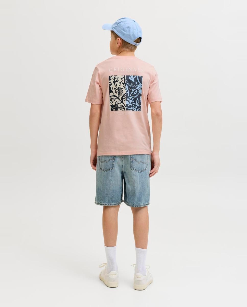 T-shirt de Manga Curta com Back Print Rosa-2