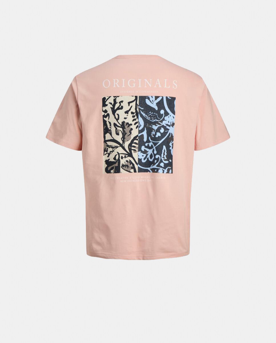 T-shirt de Manga Curta com Back Print Rosa-6