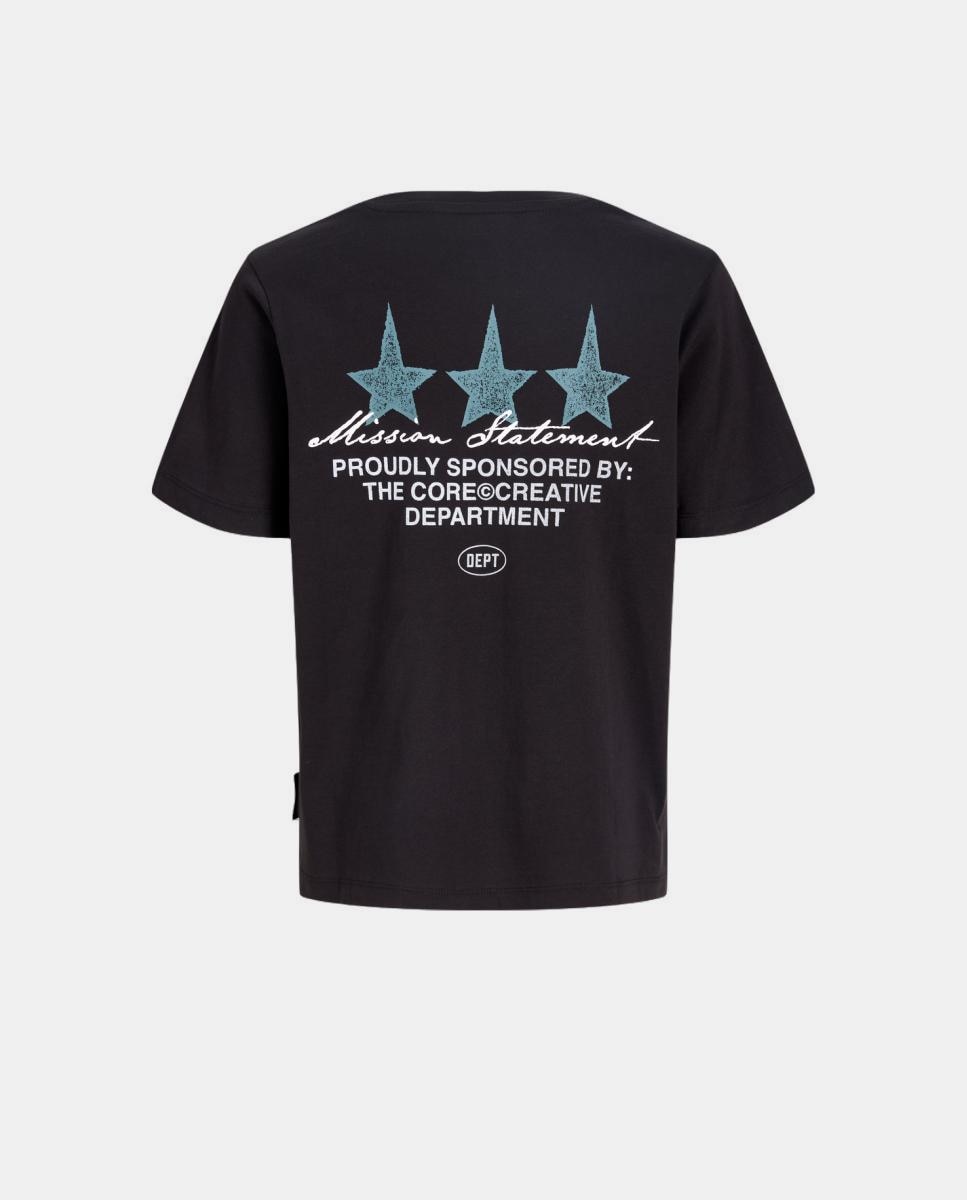 Camiseta de niño manga corta con back print - Jack & Jones - Negro Negro-7