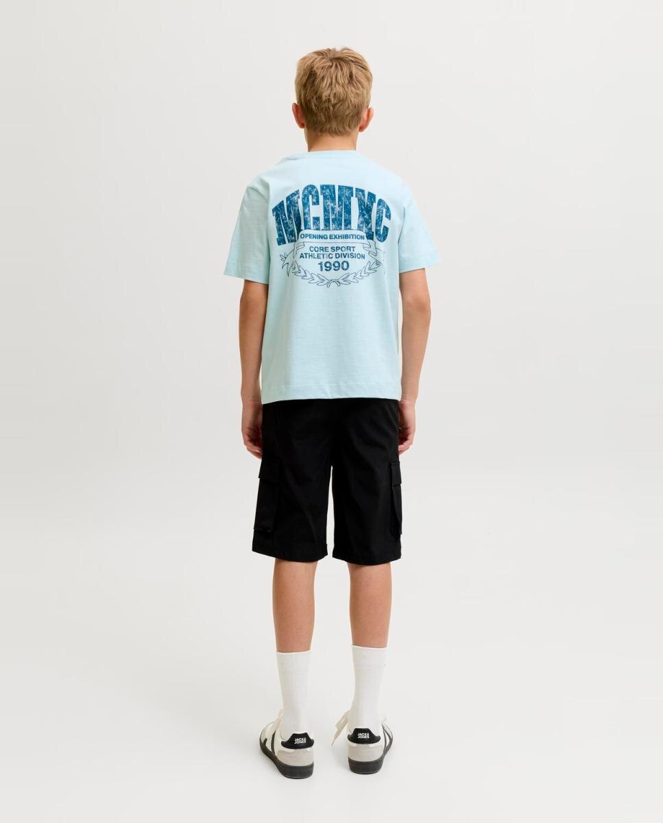 Camiseta de niño manga corta con back print - Jack & Jones - Azul claro Azul claro-3