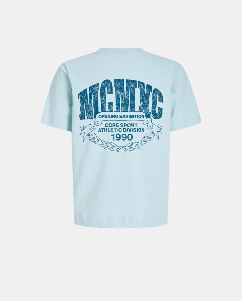 Camiseta de niño manga corta con back print - Jack & Jones - Azul claro Azul claro-7