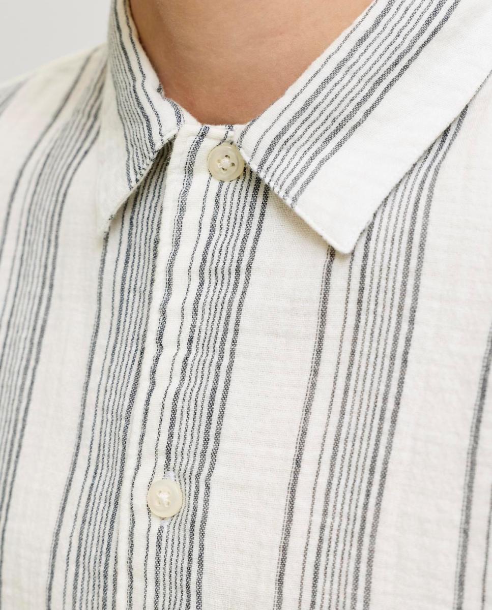 Camisa de niño con cuello resort de manga corta - Jack & Jones - Azul marino Azul marino-3