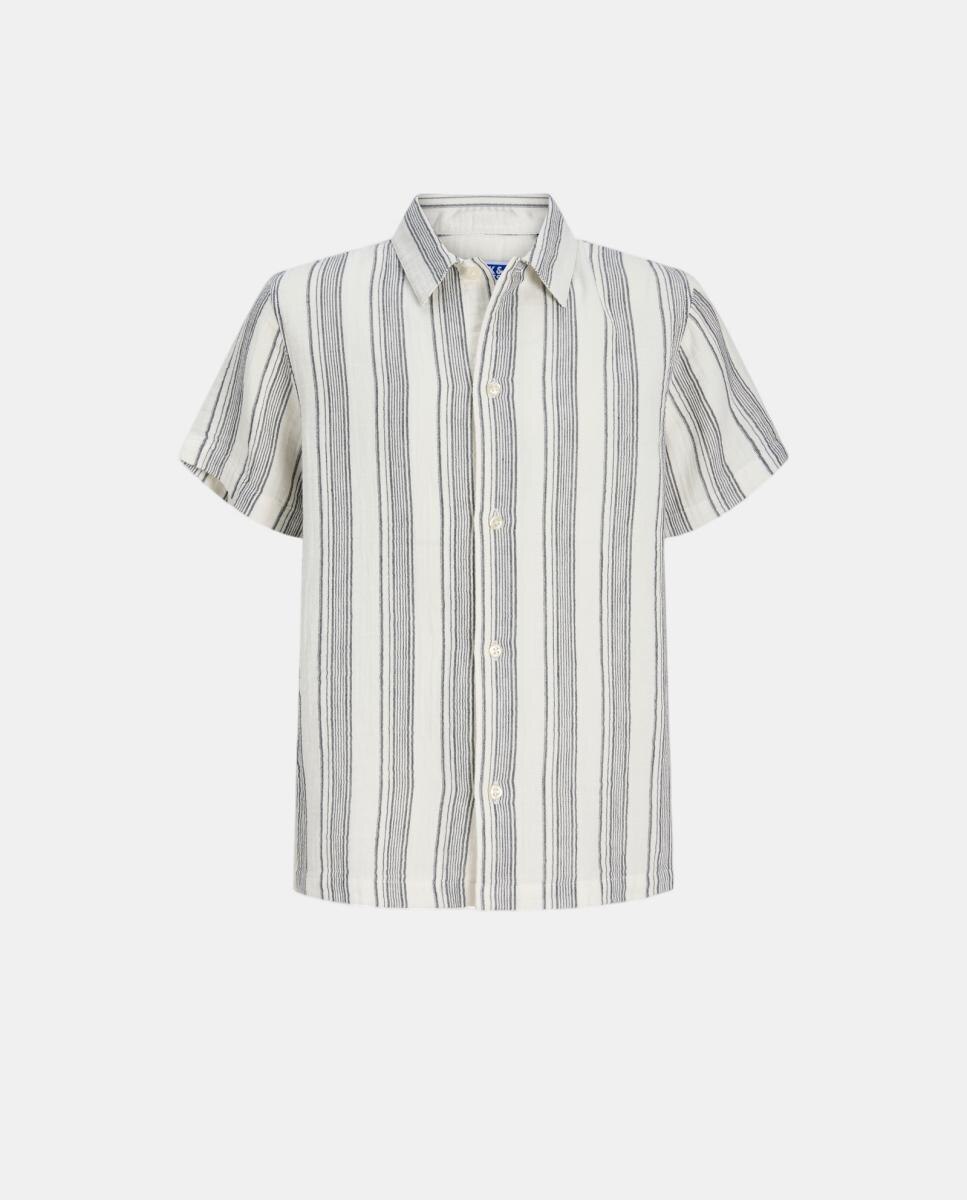 Camisa de niño con cuello resort de manga corta - Jack & Jones - Azul marino Azul marino-5