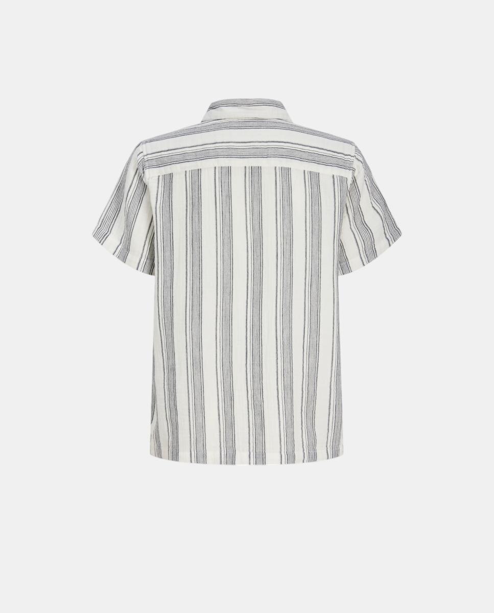 Camisa de niño con cuello resort de manga corta - Jack & Jones - Azul marino Azul marino-6